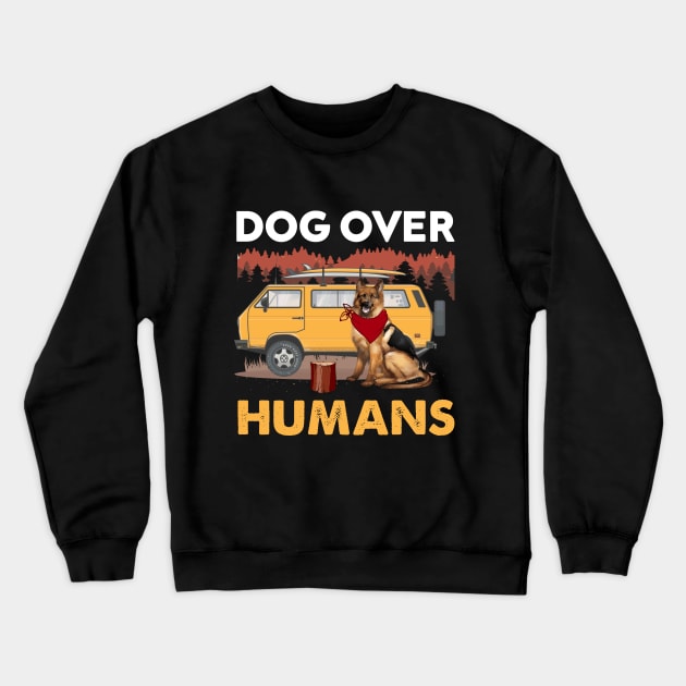 Dog Over Human Adventure Dog Edit Crewneck Sweatshirt by 13Lines Art